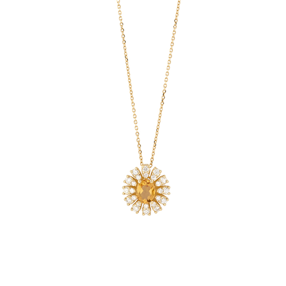 Collana Bliss Donna Bl girasole in Oro giallo Quarzo 0.06 Ct 20114788 - 20114788